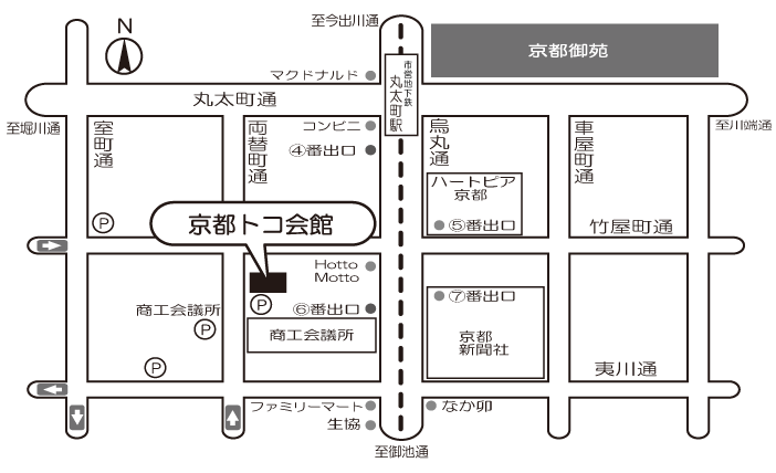 京都ヨガ教室地図